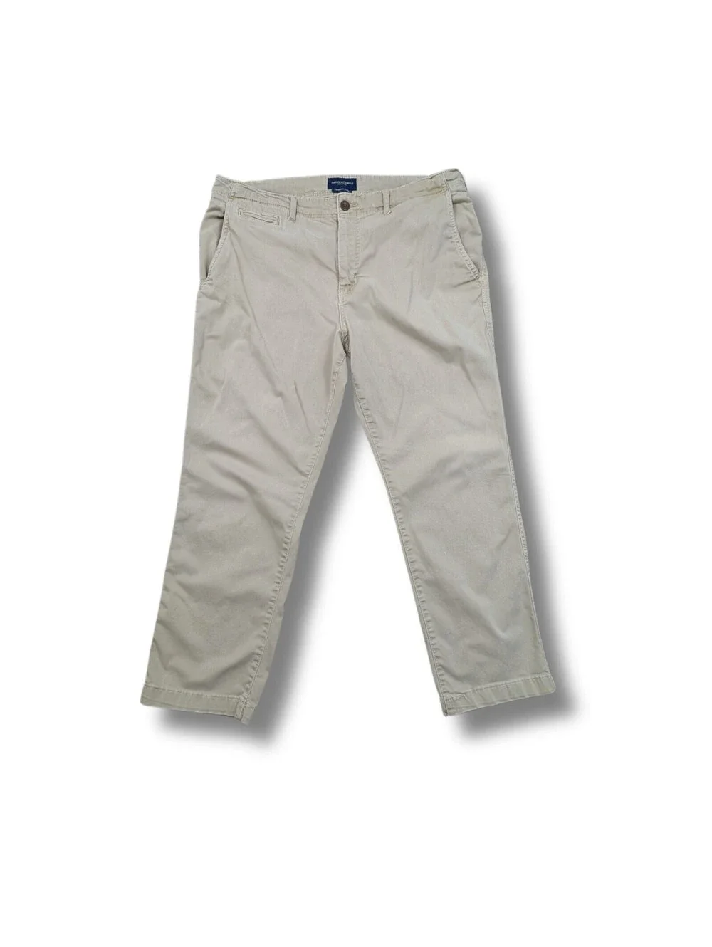 American Eagle Extreme Flex Khaki Chino Pants Men's 36x28 Relaxed Straight Fit